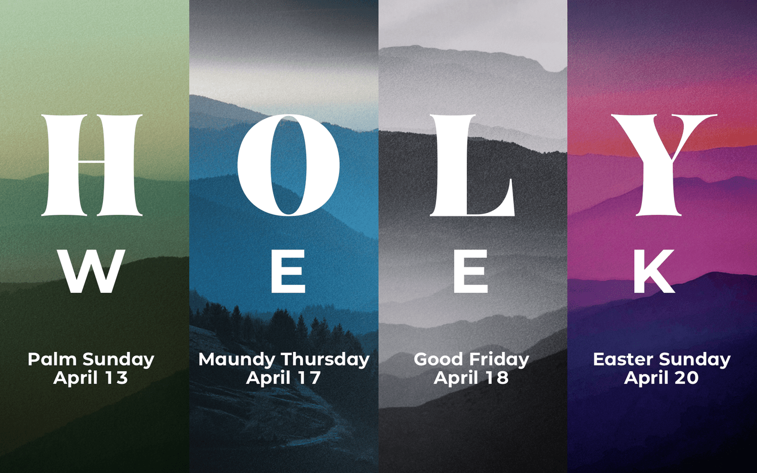Holy Week church graphic design